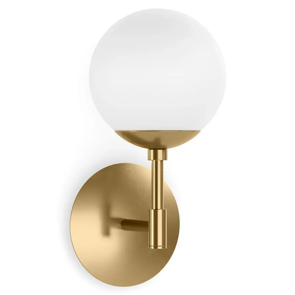 Sunset Globe Wall Sconce - Burnished Brass, Glass