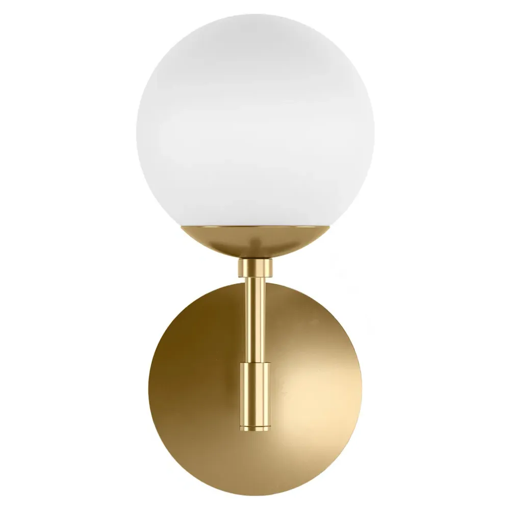 Sunset Globe Wall Sconce - Burnished Brass, Glass