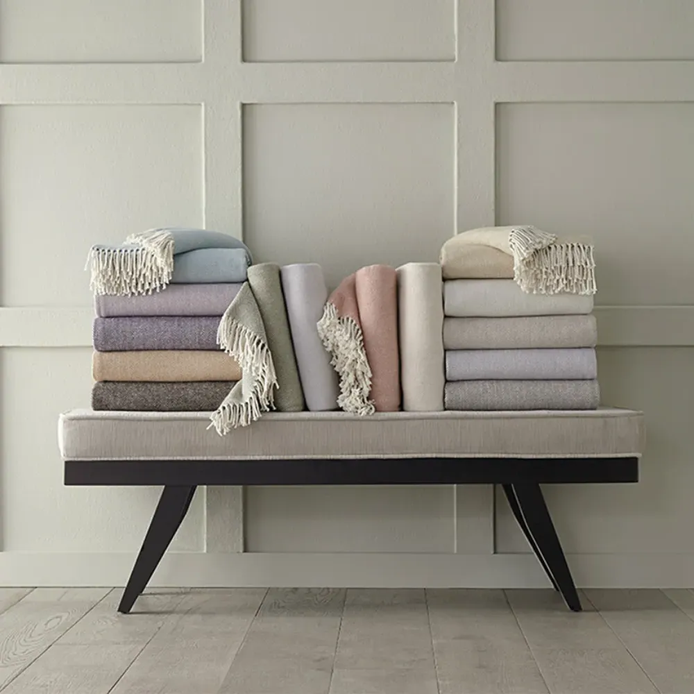 Celine Throw Blanket - Charcoal, Cotton