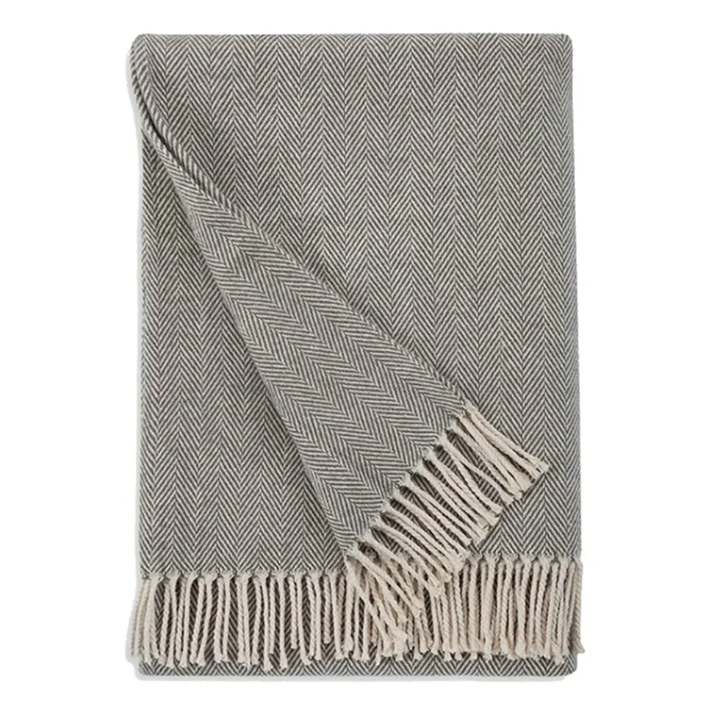 Celine Throw Blanket - Charcoal, Cotton