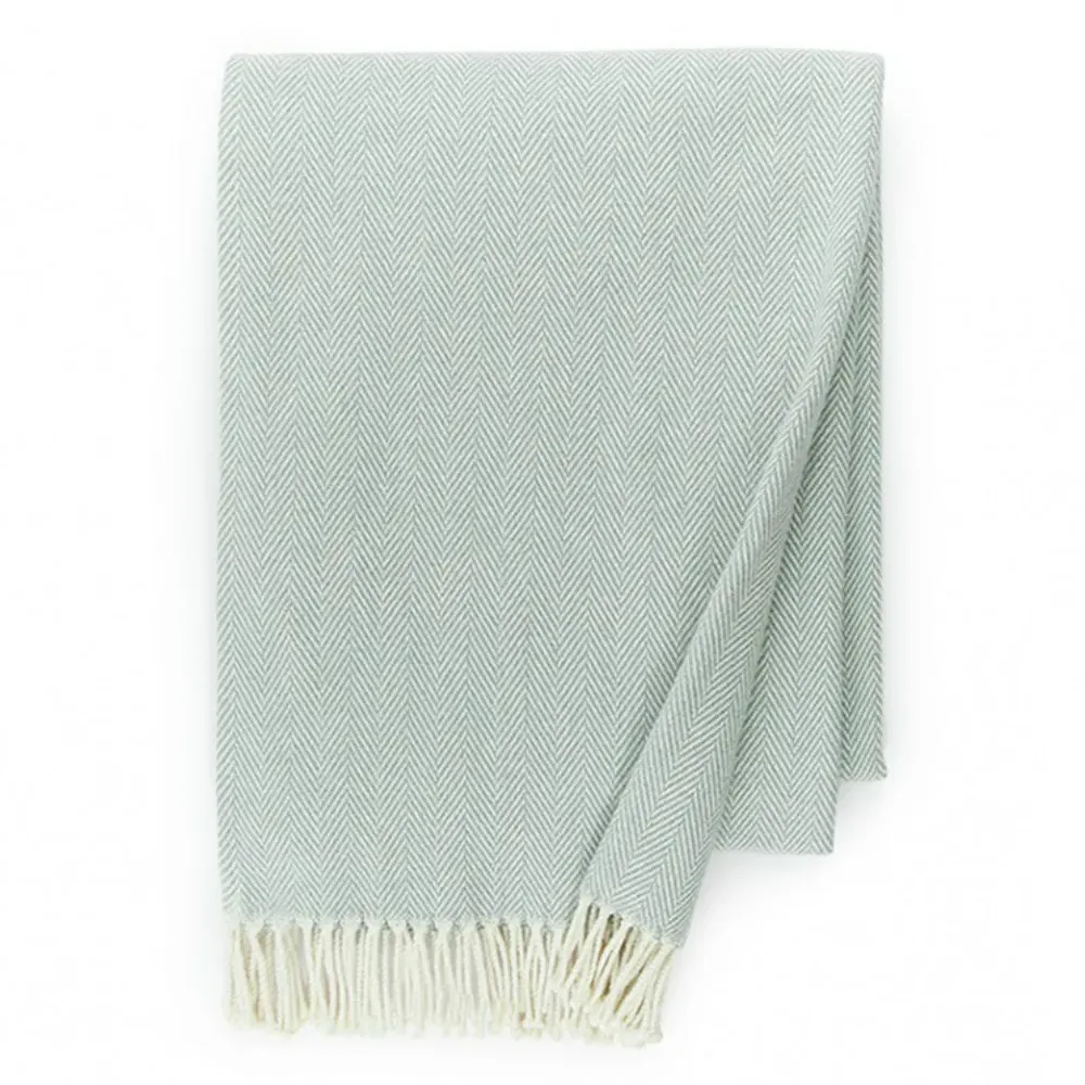 Celine Throw Blanket - Slate Blue, Cotton