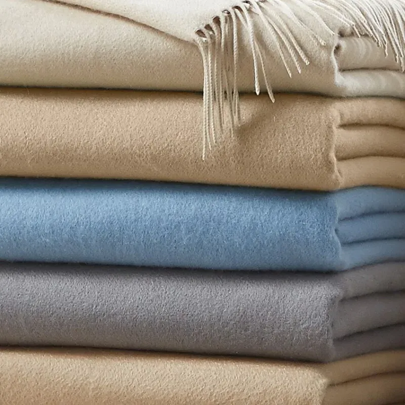 Dorsey Throw Blanket - Almond, Cashmere