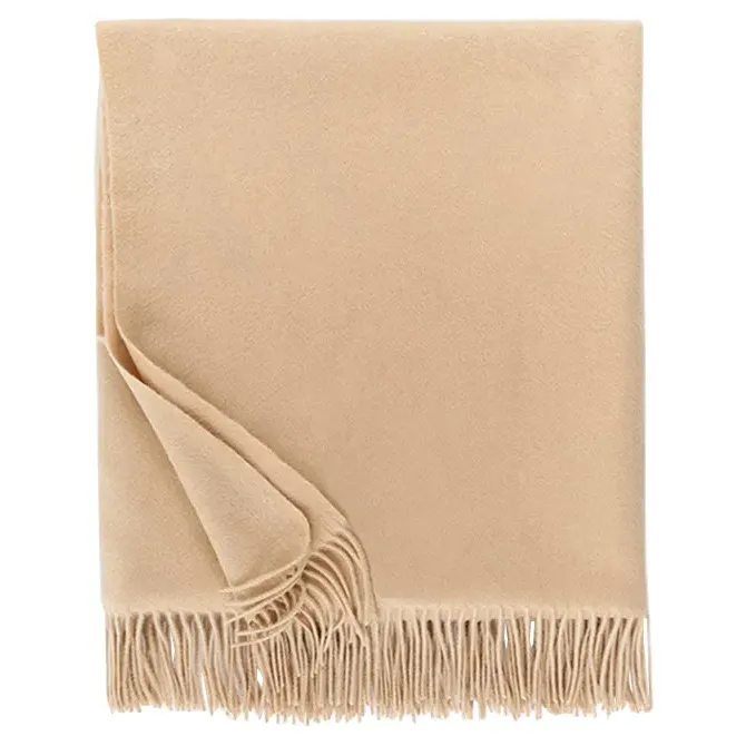 Dorsey Throw Blanket - Almond, Cashmere