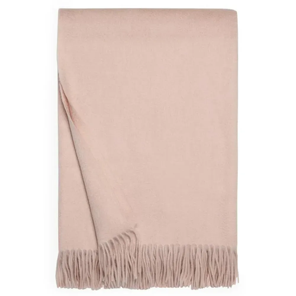 Dorsey Throw Blanket - Rose, Cashmere