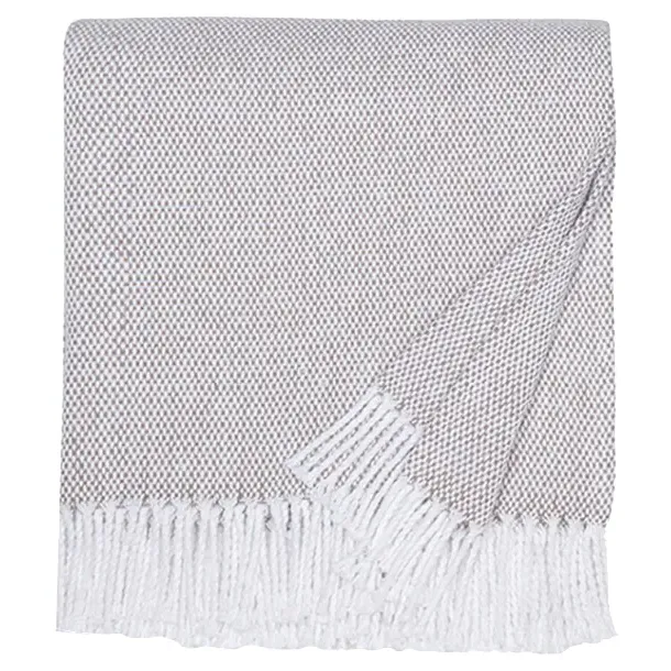 Terzo Throw Blanket - Mushroom, Cotton image
