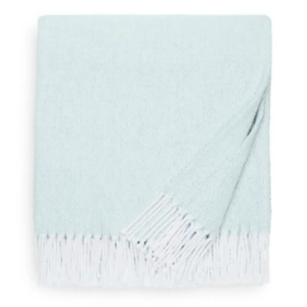 Terzo Throw Blanket - Poolside Blue, Cotton