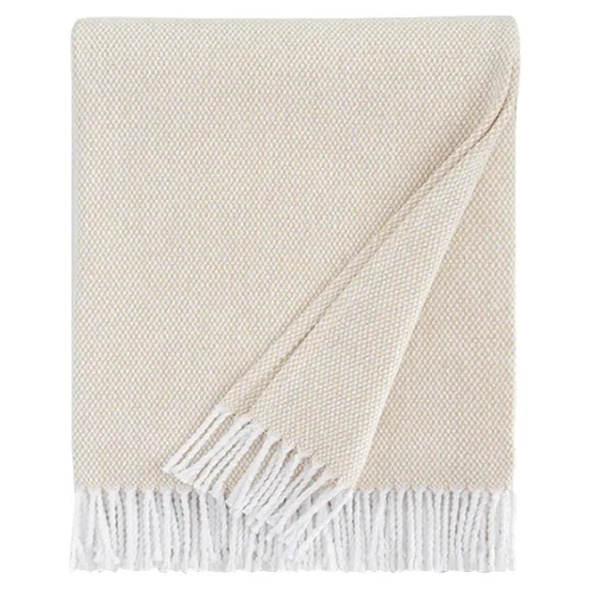 Terzo Throw Blanket - Sand, Cotton