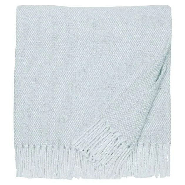Terzo Throw Blanket - Sea Green, Cotton