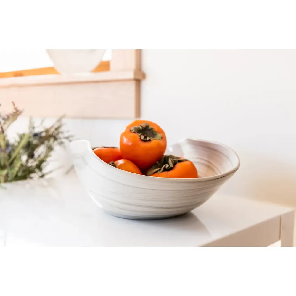 Beachstone Medium Serving Bowl - Beige, Stoneware