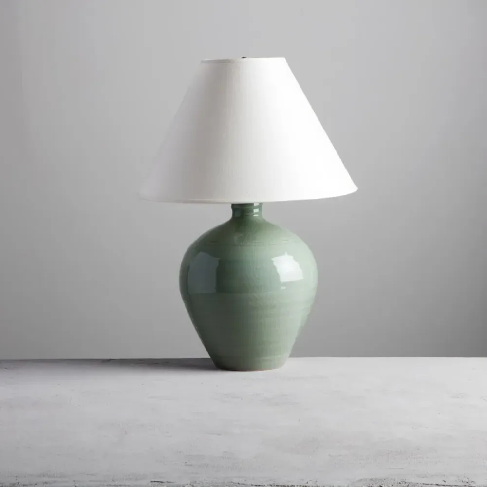 Belmont Empire Shade Table Lamp - Celadon, Stoneware