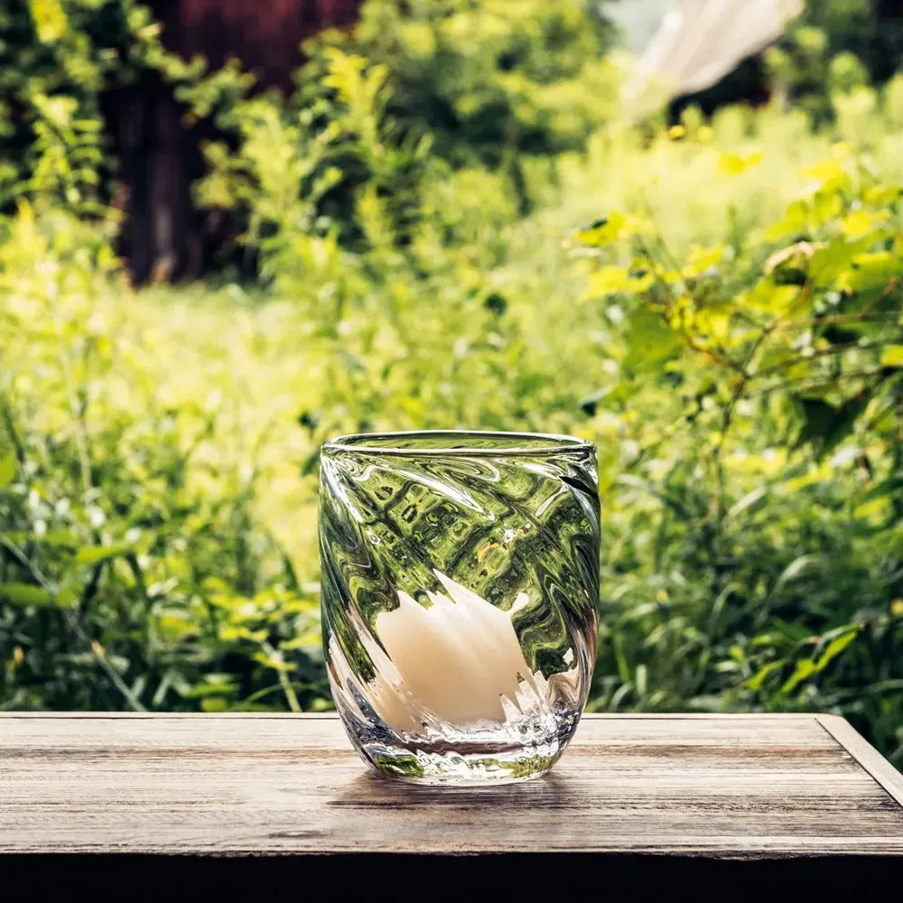 Calais Optic Glass Hurricane Candleholder - Clear