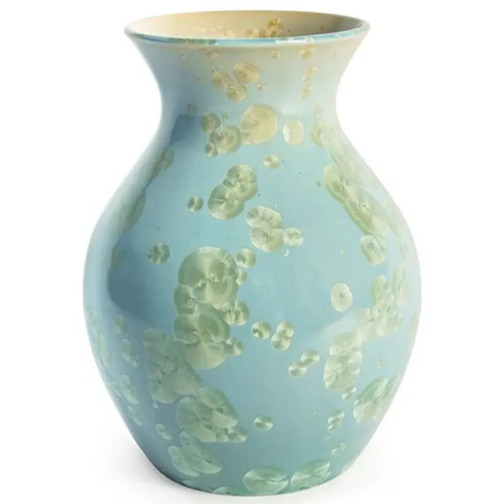 Curio Crystalline Jade Ceramic Vase - Green