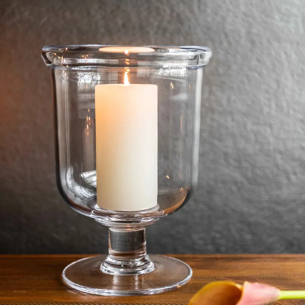 Essex Large Hurricane Candleholder - Clear, Glass