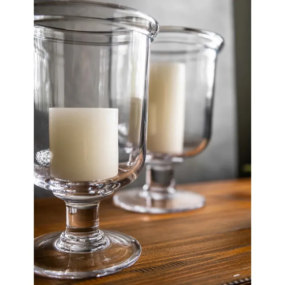Essex Large Hurricane Candleholder - Clear, Glass