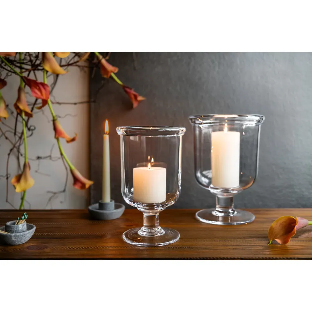 Essex Medium Hurricane Candleholder - Clear, Glass