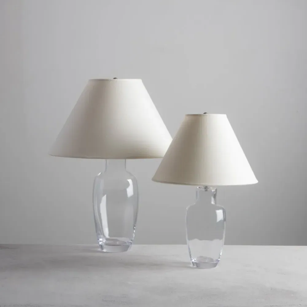 Fairlee Large Empire Shade Table Lamp - Clear, Glass