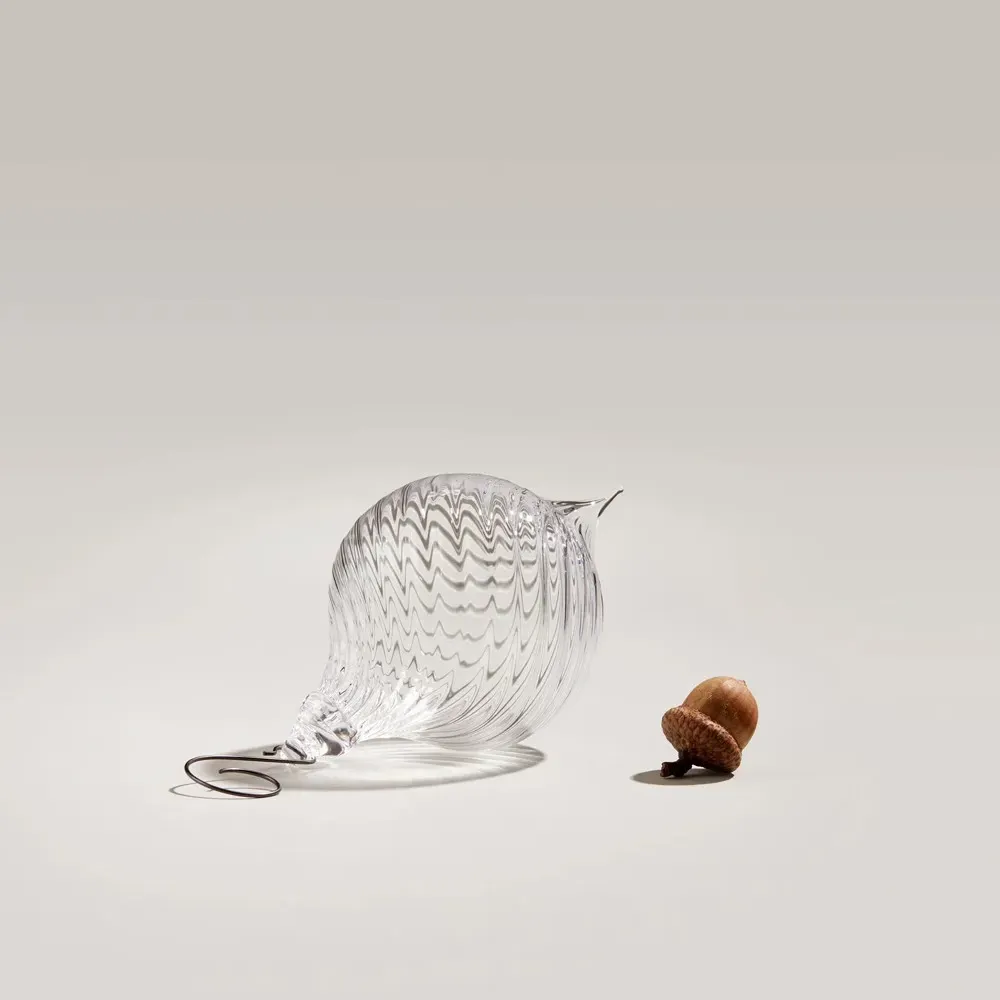 Finial Optic Glass Ornament - Clear