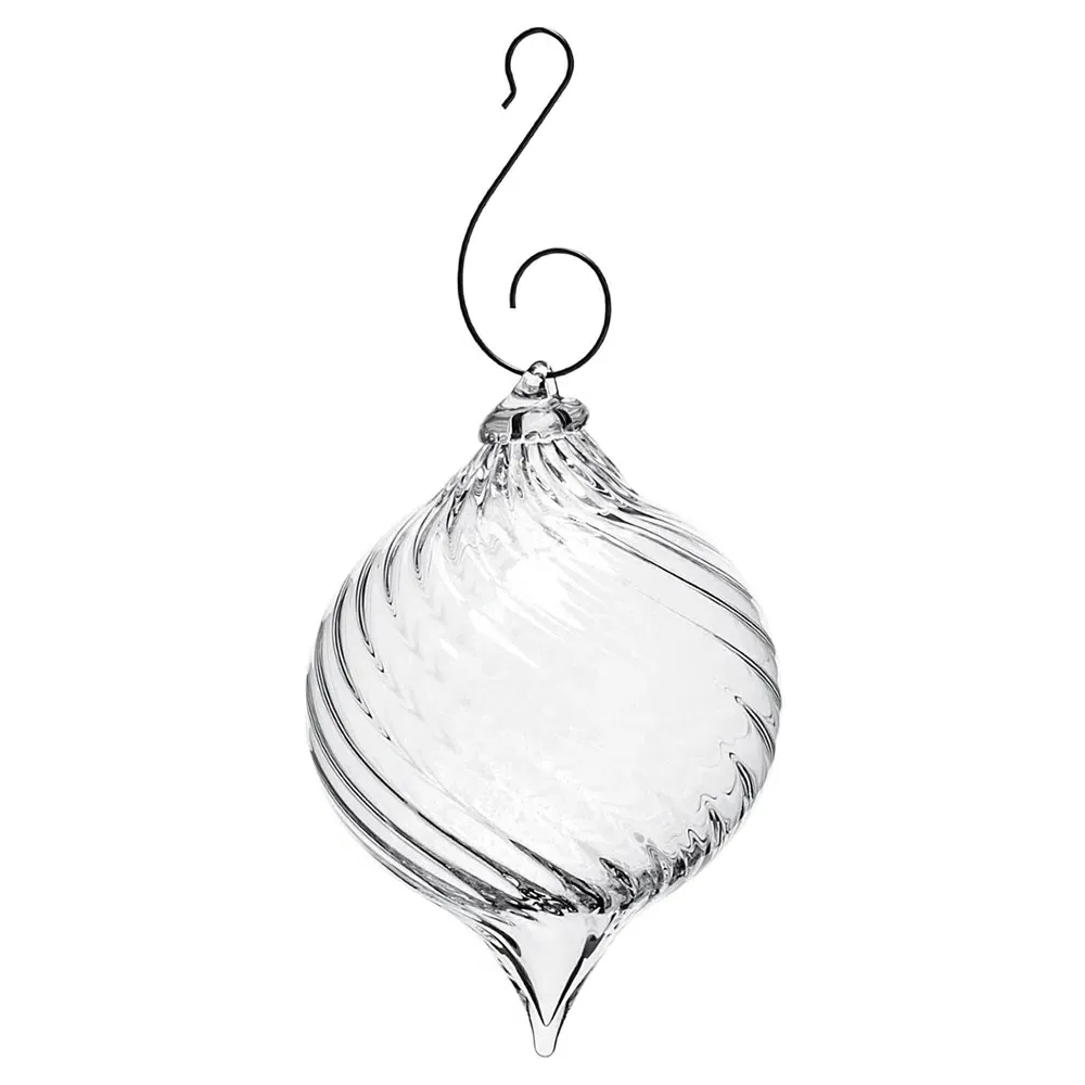 Finial Optic Glass Ornament - Clear image