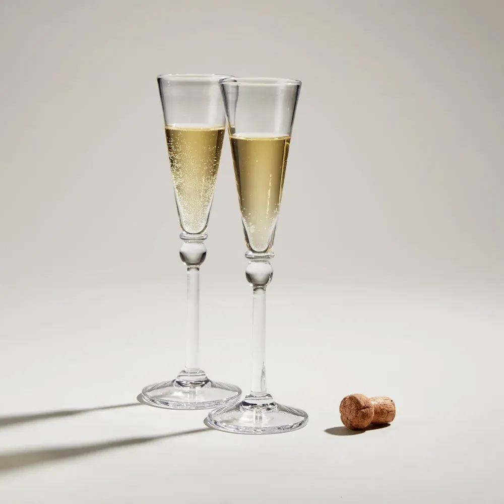 Hartland Champagne Flute Set of 2 - Clear