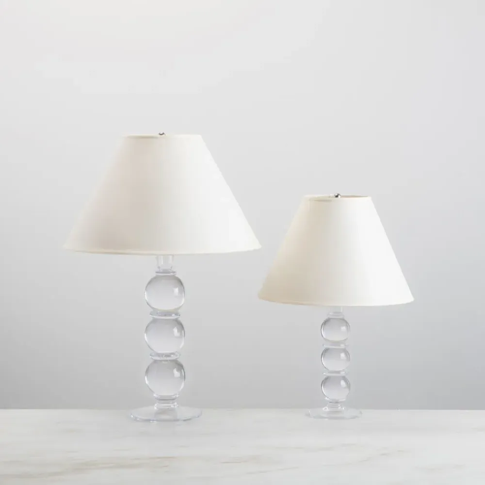 Hartland Large Empire Shade Table Lamp - Clear, Glass