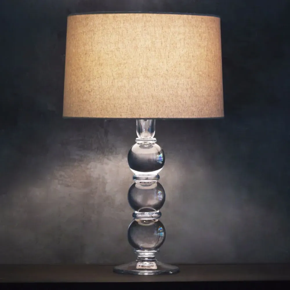 Hartland Large Empire Shade Table Lamp - Clear, Glass