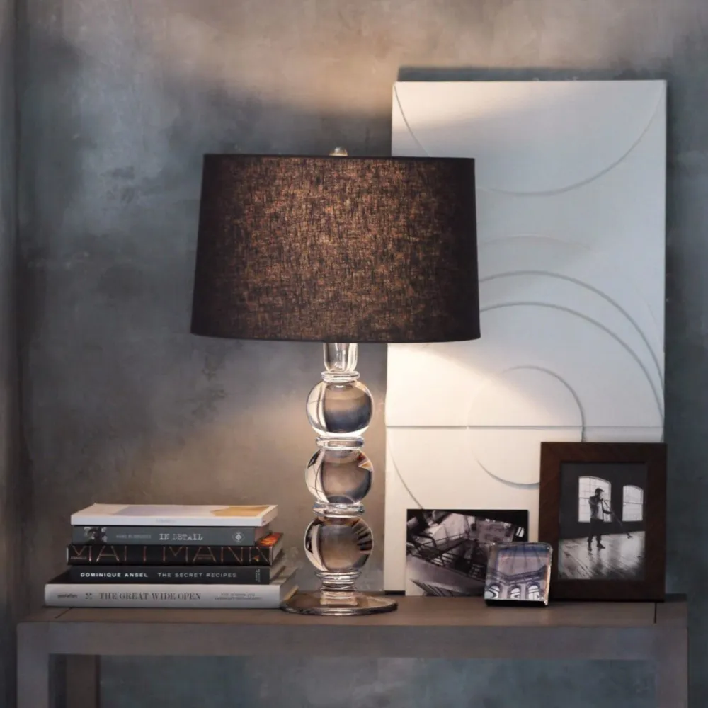 Hartland Large Empire Shade Table Lamp - Clear, Glass