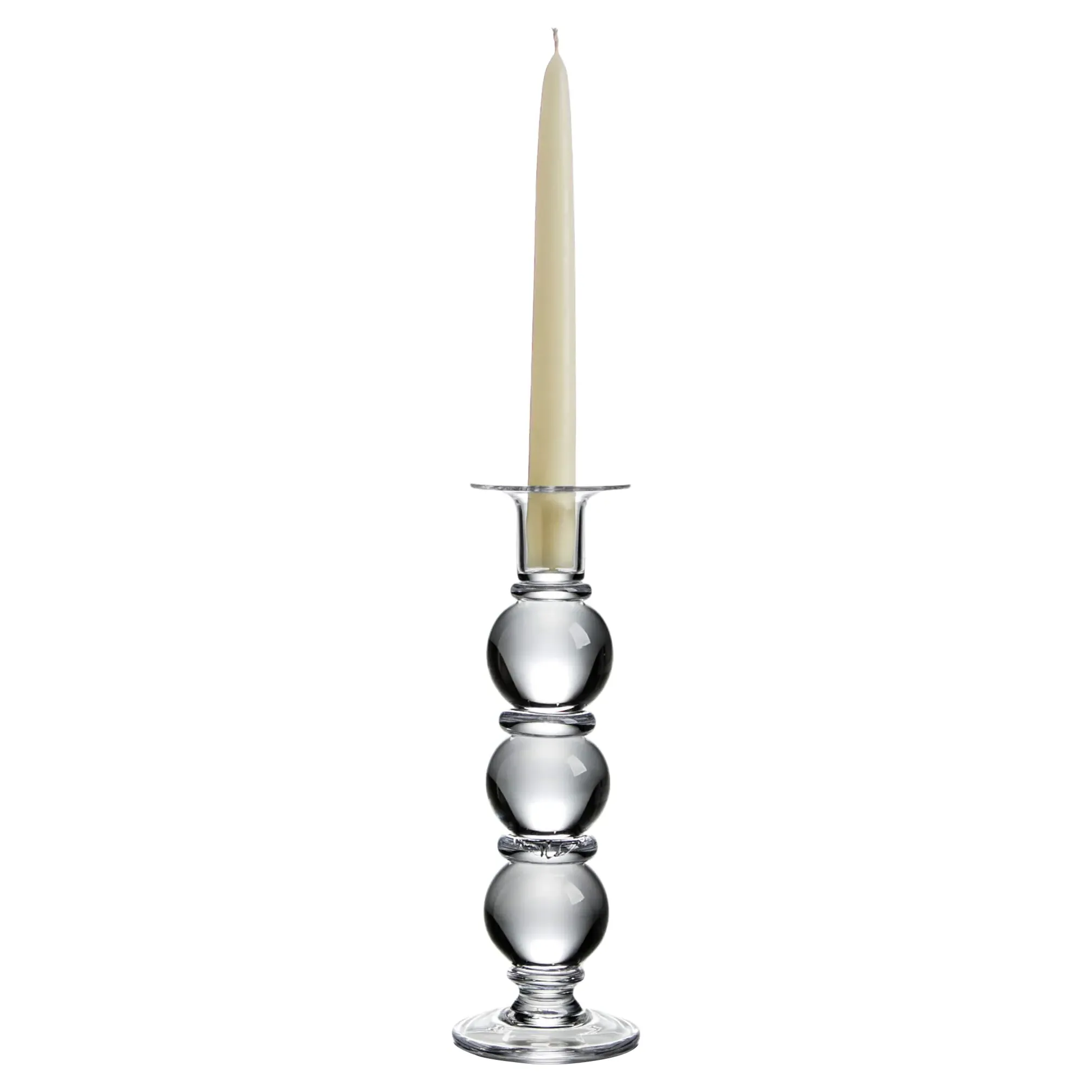 Hartland Large Glass Candlestick - Clear