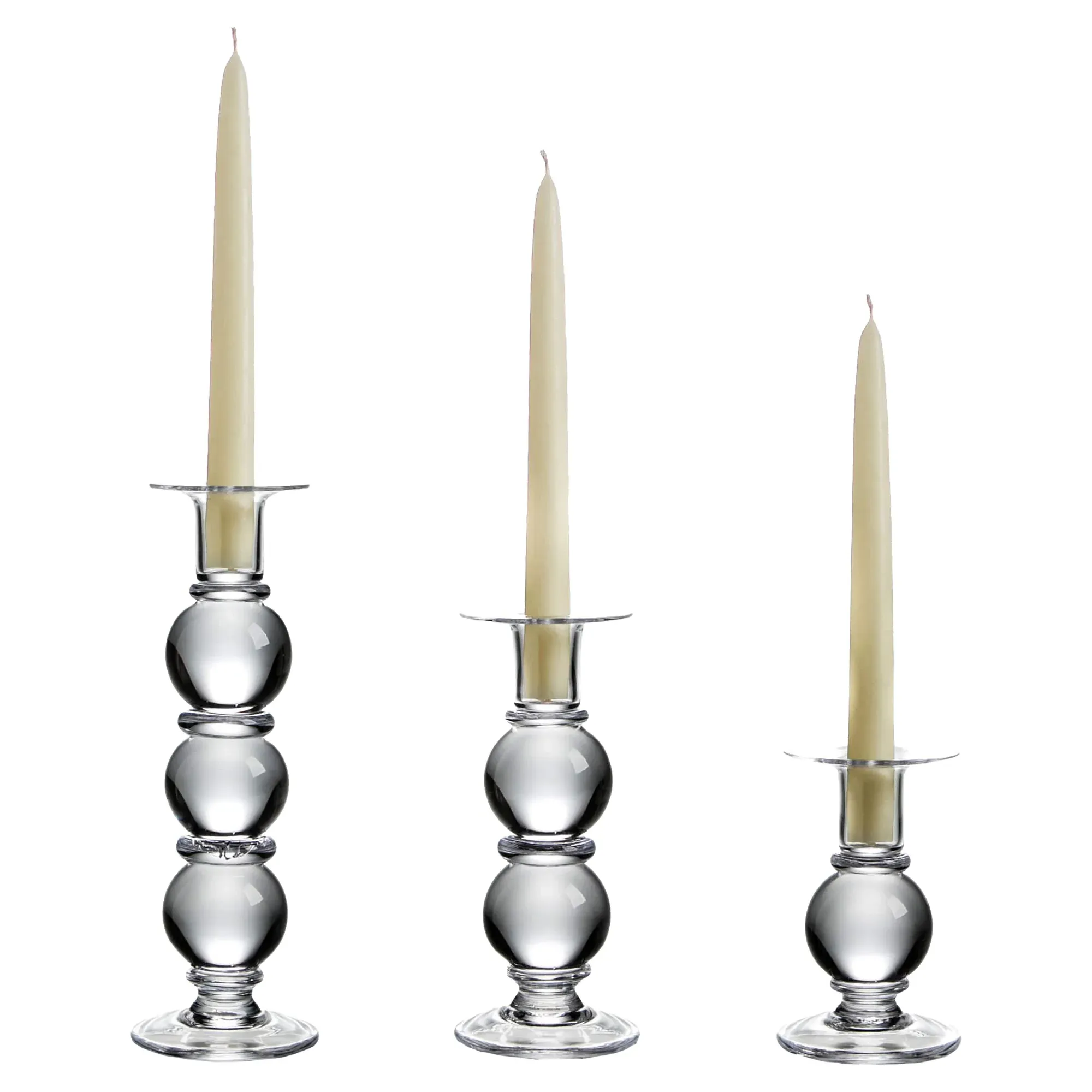 Hartland Medium Glass Candlestick - Clear