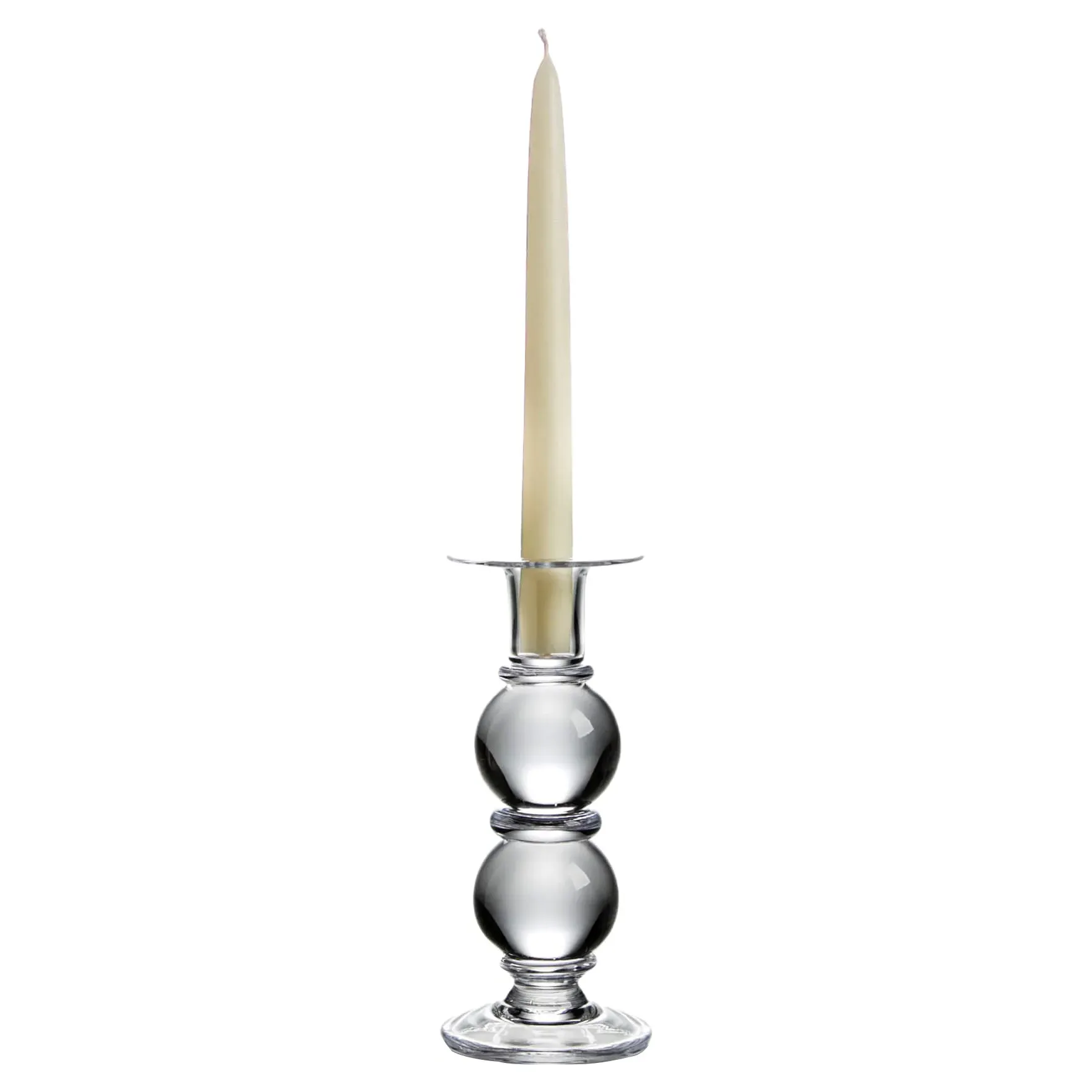 Hartland Medium Glass Candlestick - Clear