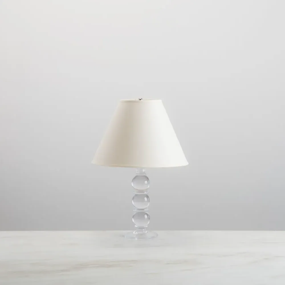 Hartland Small Empire Shade Table Lamp - Clear, Glass