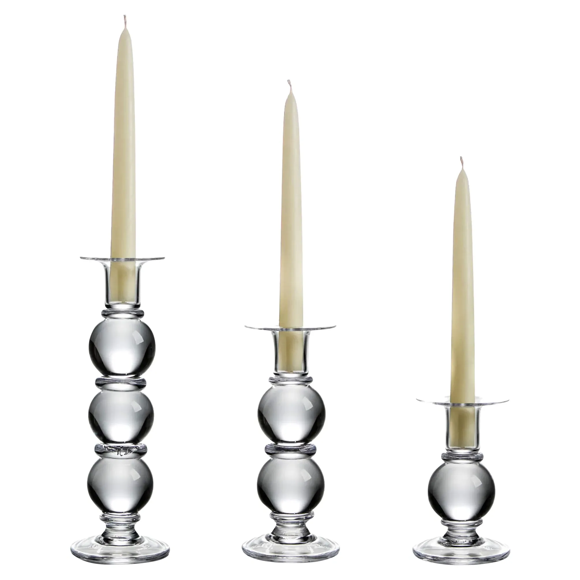 Hartland Small Glass Candlestick - Clear