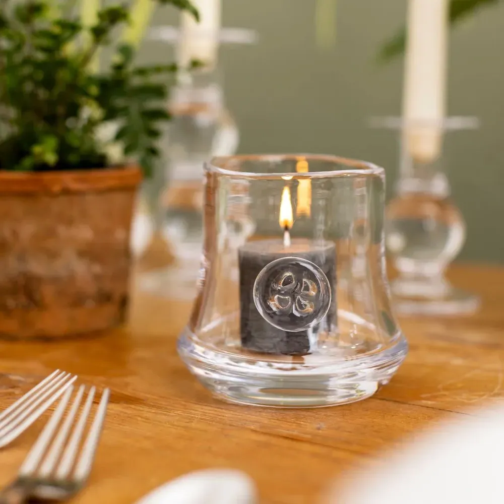 Madison Glass Hurricane Candleholder - Clear