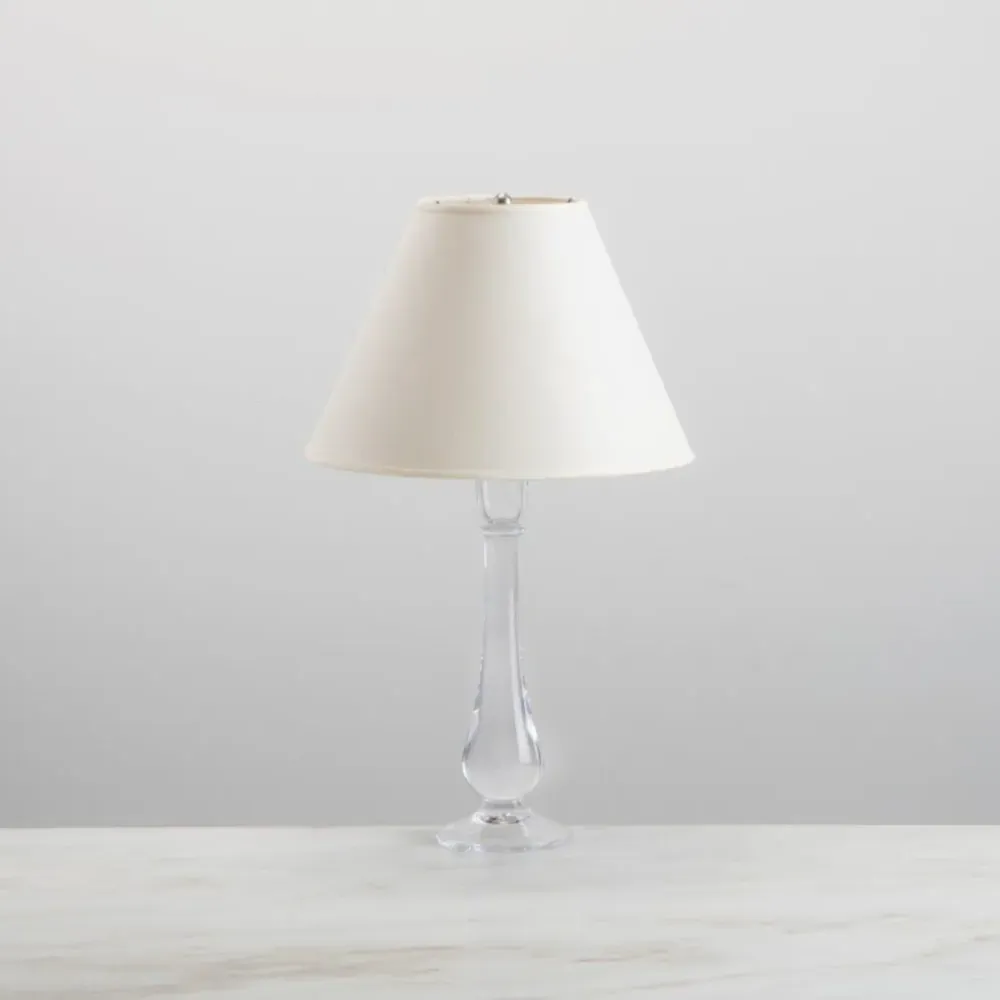 Pomfret Small Empire Shade Table Lamp - Clear, Glass