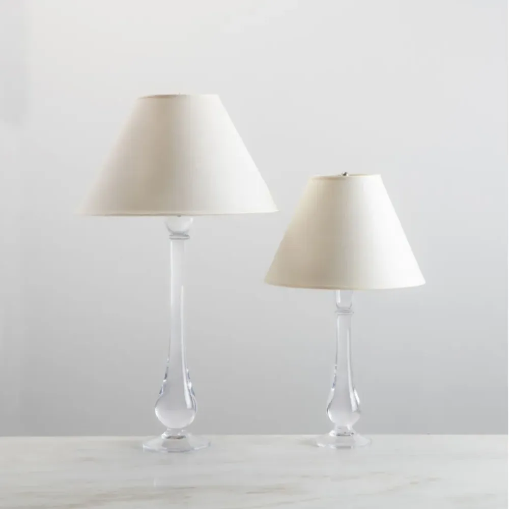 Pomfret Small Empire Shade Table Lamp - Clear, Glass