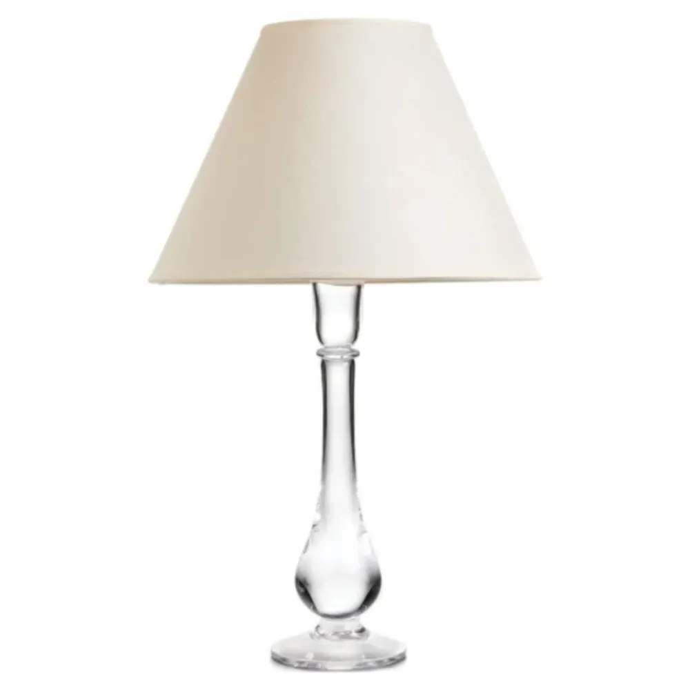 Pomfret Small Empire Shade Table Lamp - Clear, Glass