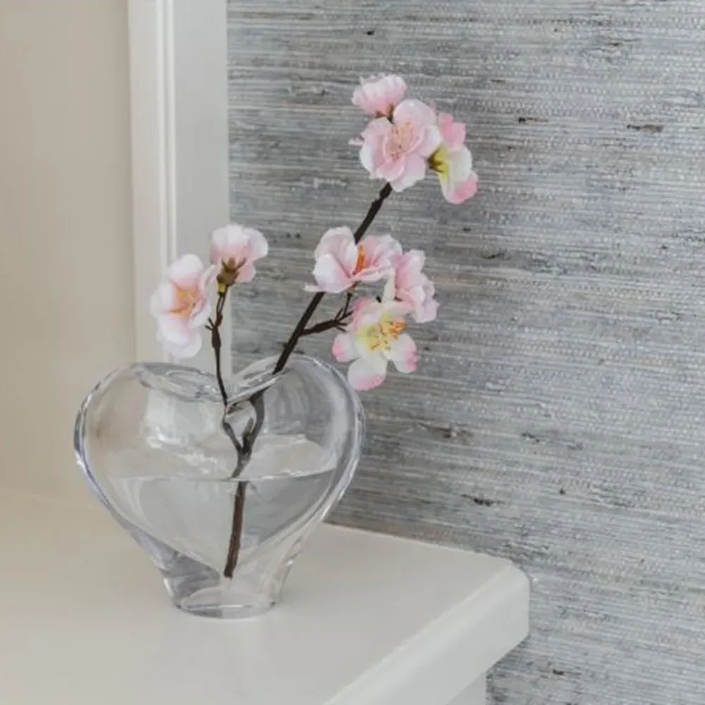 Romance Small Heart Vase - Clear, Glass