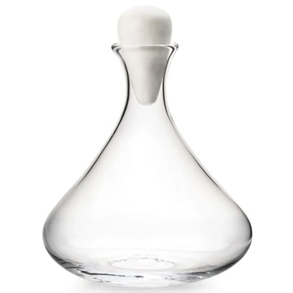 Simon Pearce Vintner Wine Decanter with Marble Stopper - Clear image