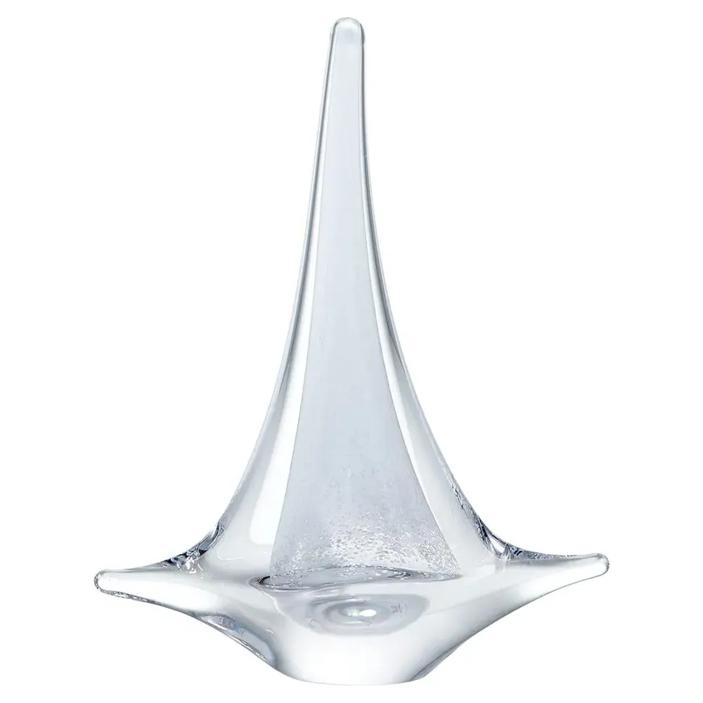 Small Glass Sailboat Sculpture - White image