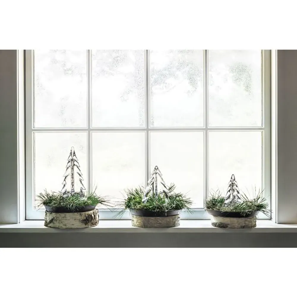 Vermont Crackle Glass Tree - Clear
