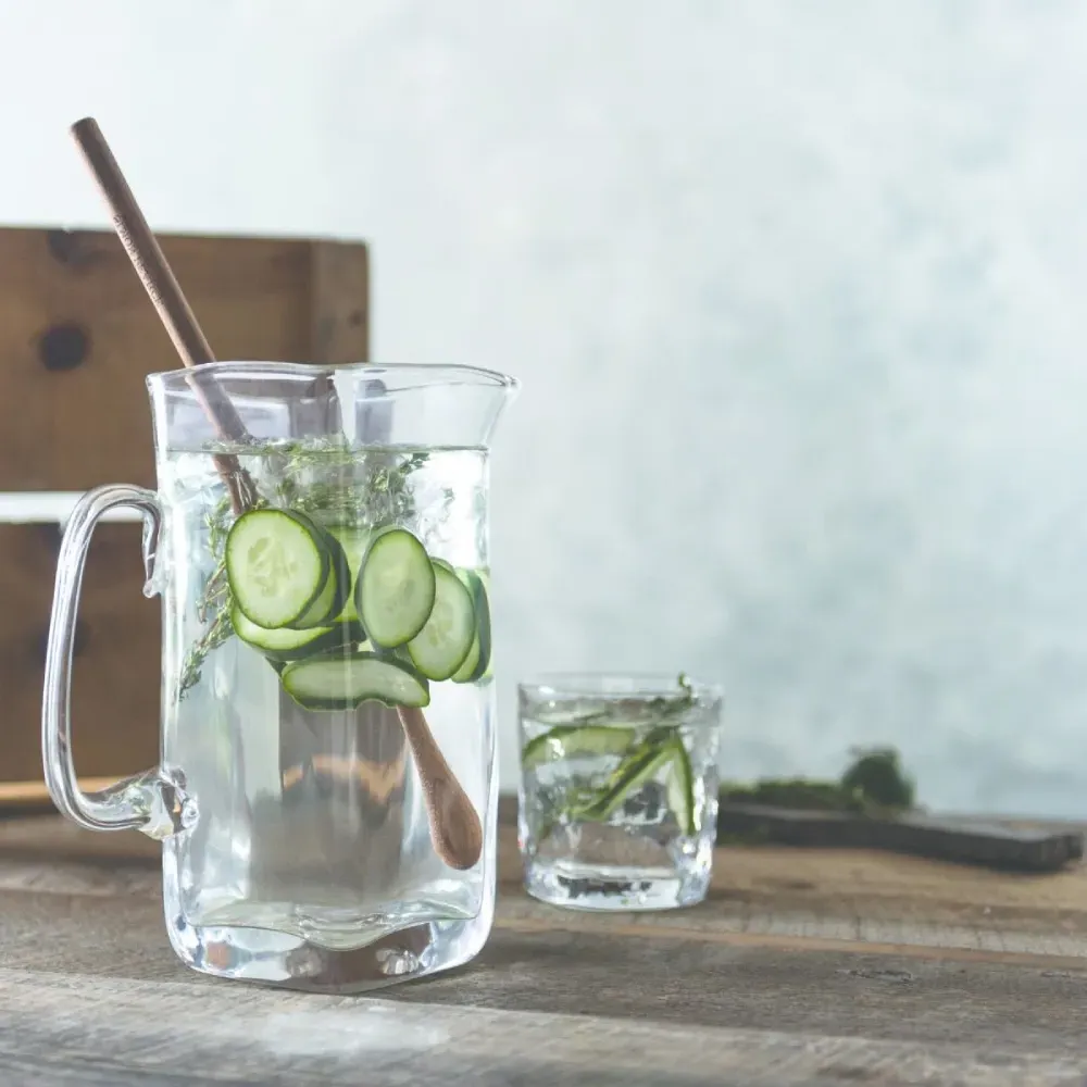 Woodbury Large Glass Pitcher - Clear