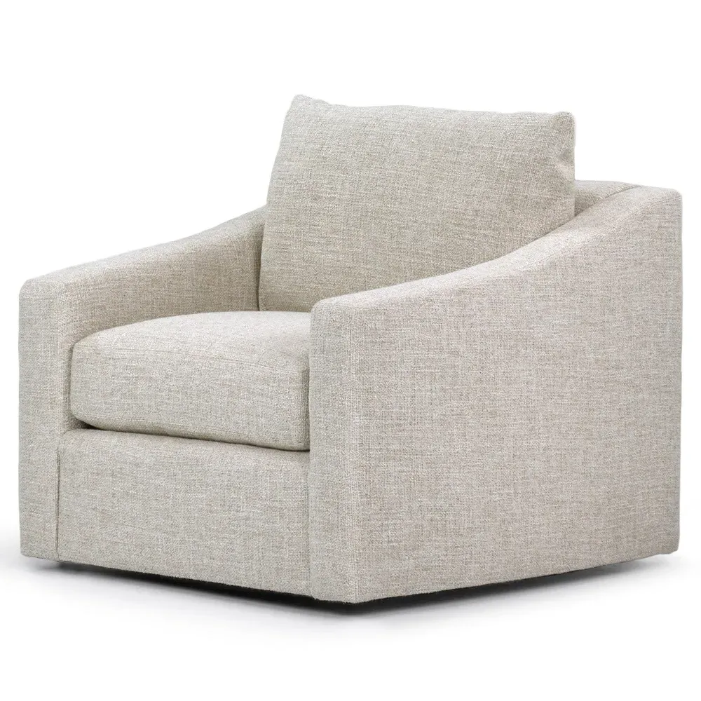 Duke Swivel Club Chair - Cotton