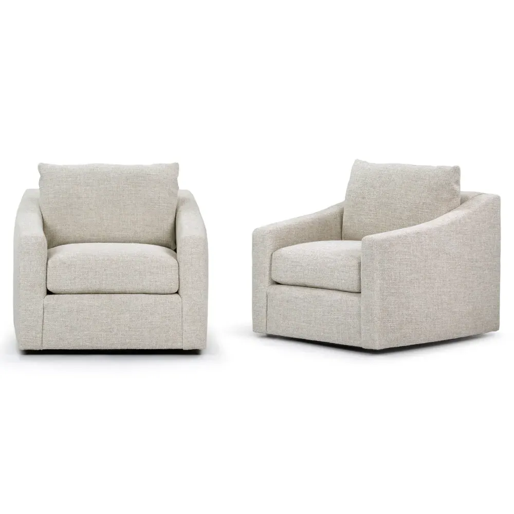 Duke Swivel Club Chair - Cotton