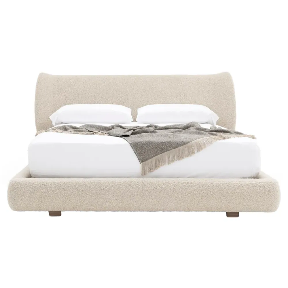 Gaston Queen Size Bed Frame - Natural, Walnut