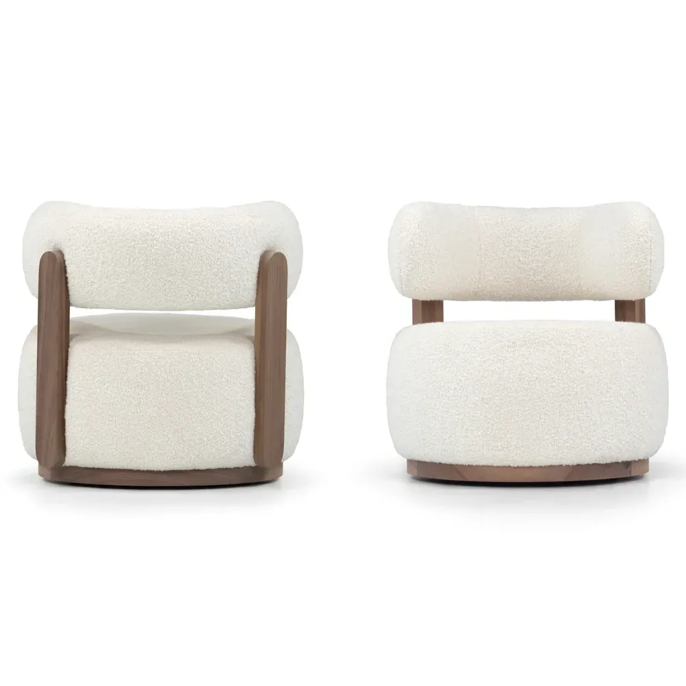 Gaston Swivel Chair - Parchment