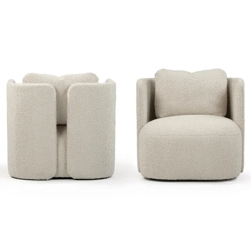 Hudson Swivel Club Chair - Bisque