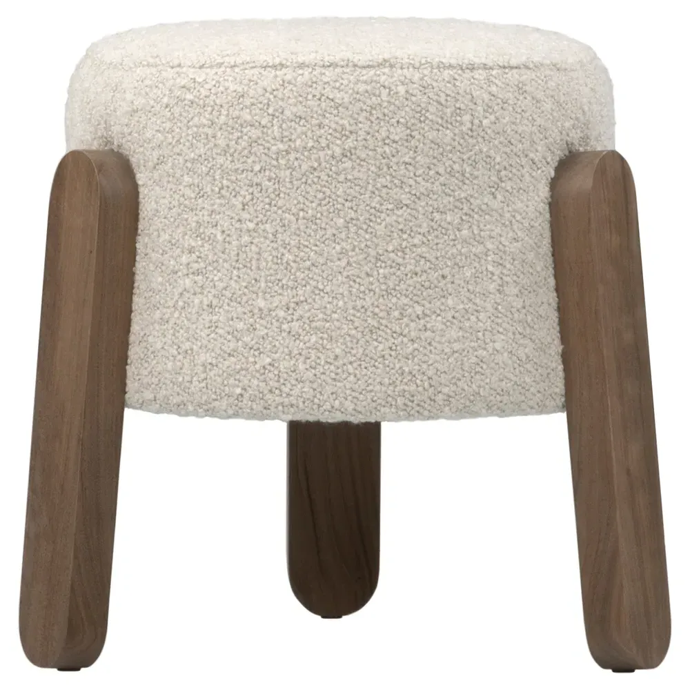 Lou Round Performance Stool - Sesame, Walnut image