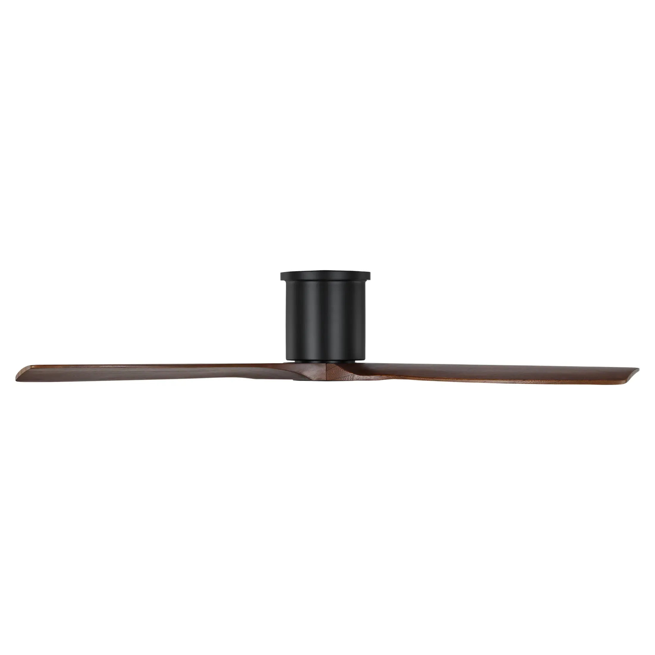 Collins 52-Inch Smart Hugger Ceiling Fan - Black Steel, Walnut