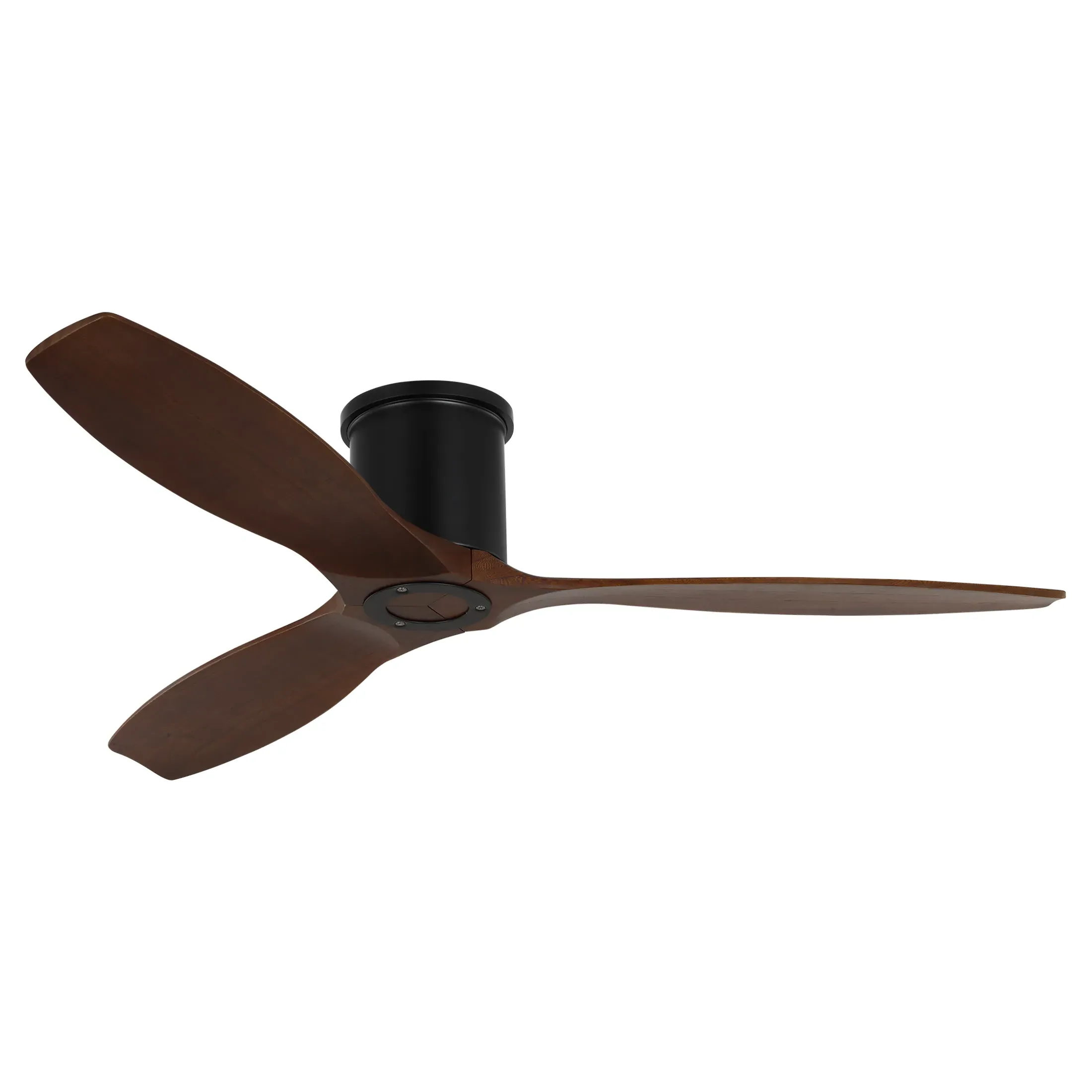 Collins 52-Inch Smart Hugger Ceiling Fan - Black Steel, Walnut image