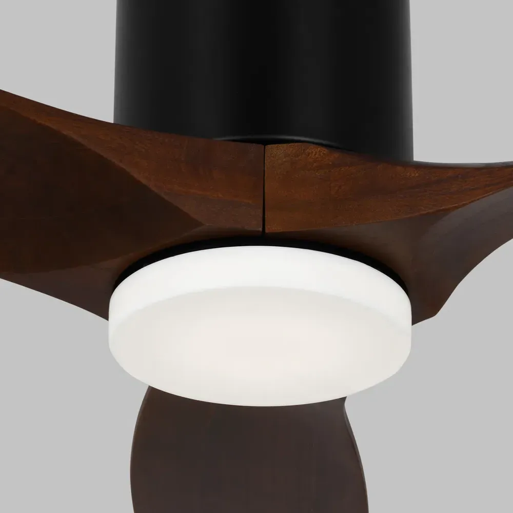 Collins 52-Inch Smart Hugger LED Ceiling Fan - Black Steel