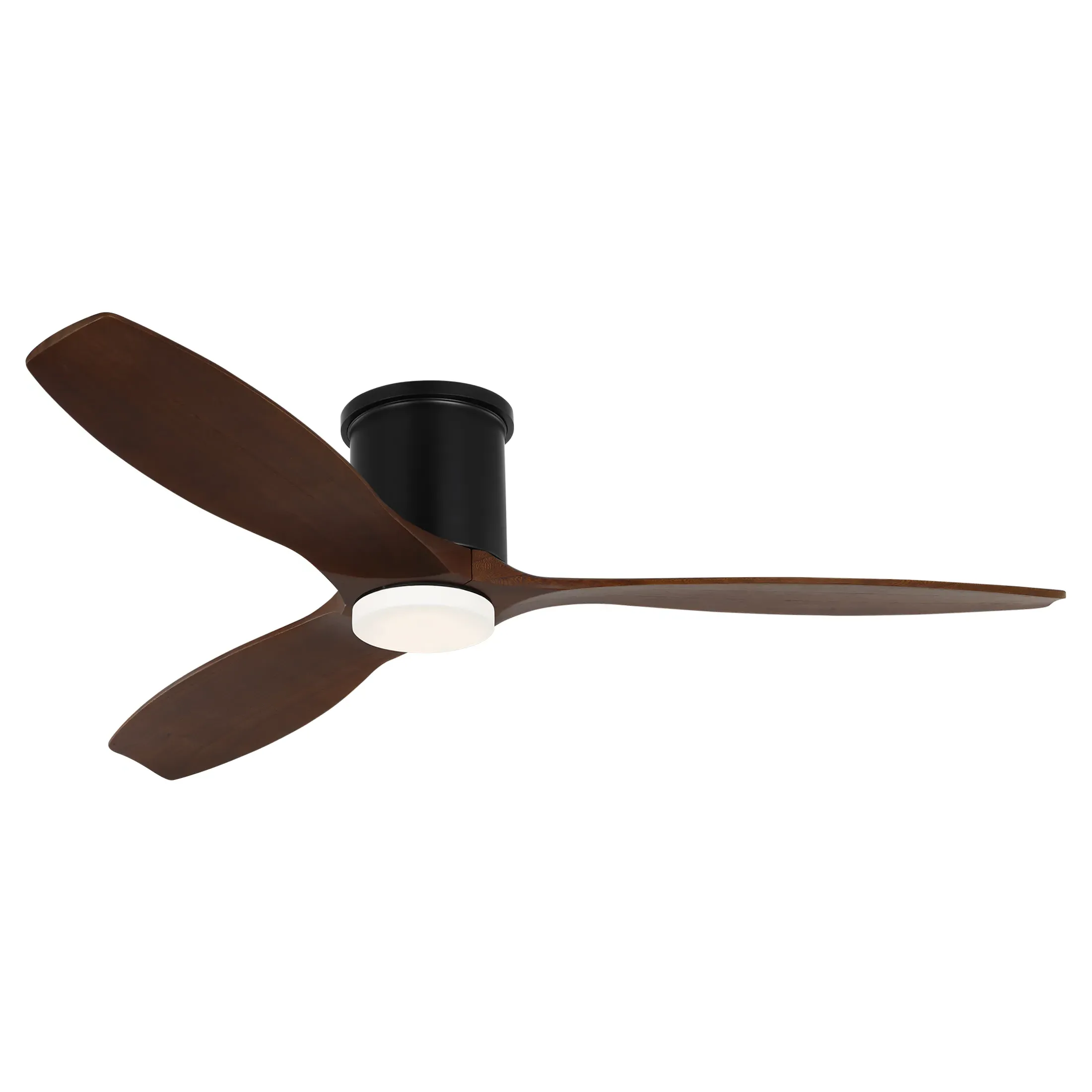 Collins 52-Inch Smart Hugger LED Ceiling Fan - Black Steel